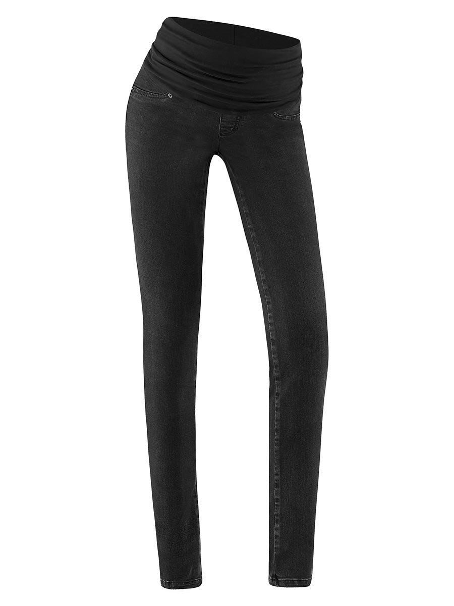 Damskie spodnie jeansowe ciążowe czarne Bellybutton, r.36