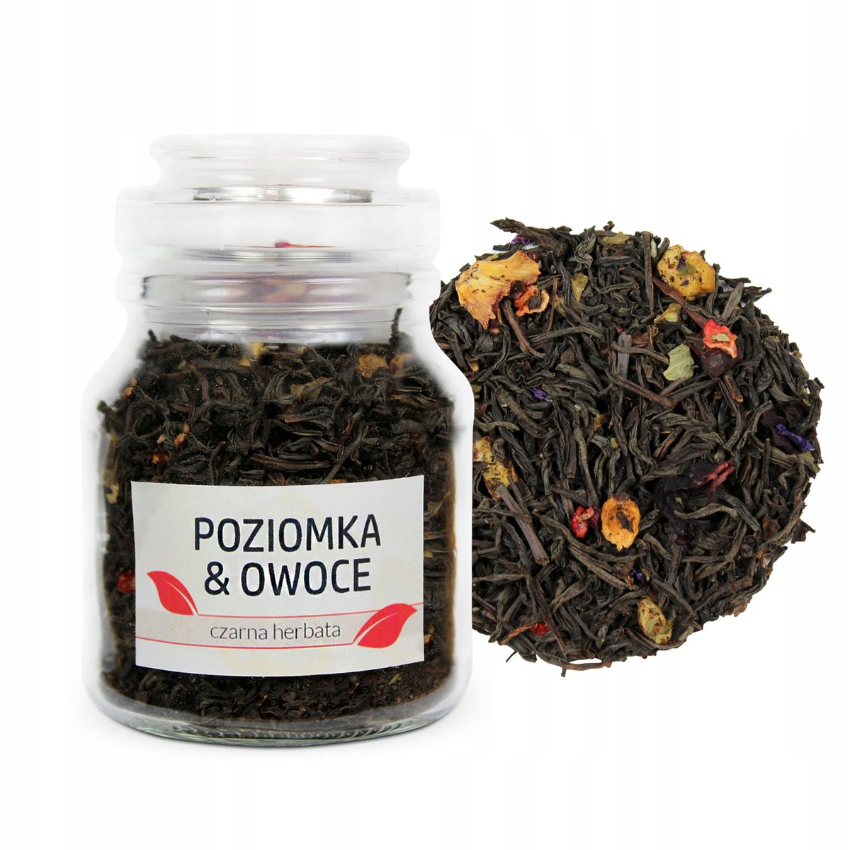 HERBATA CZARNA LIŚCIASTA AROMATYZOWANA POZIOMKA & OWOCE 45g SINDIBAD