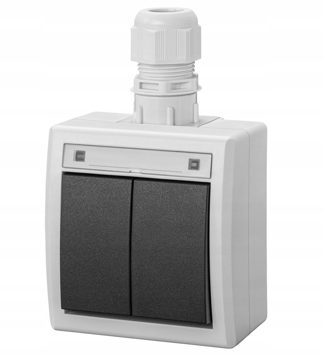 Łącznik natynkowy N/T, świecznikowy IP65, szary AQUANT 2K