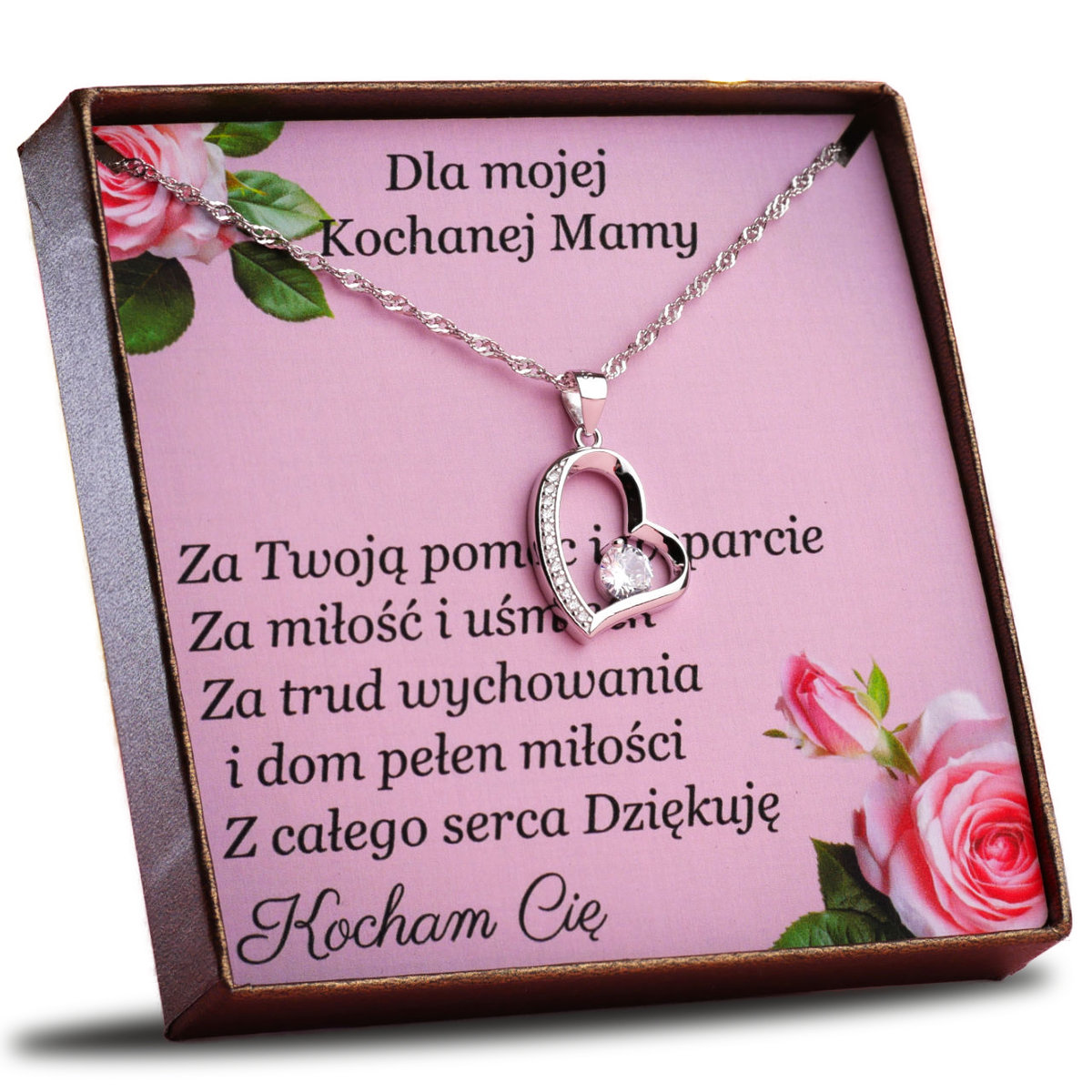 Srebrny naszyjnik serce – idealny prezent dla mamy