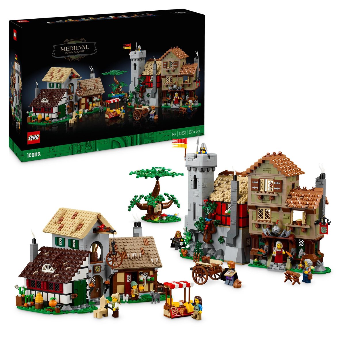 LEGO ICONS 10332 Średniowieczny plac KLOCKI ZESTAW +eKATALOG