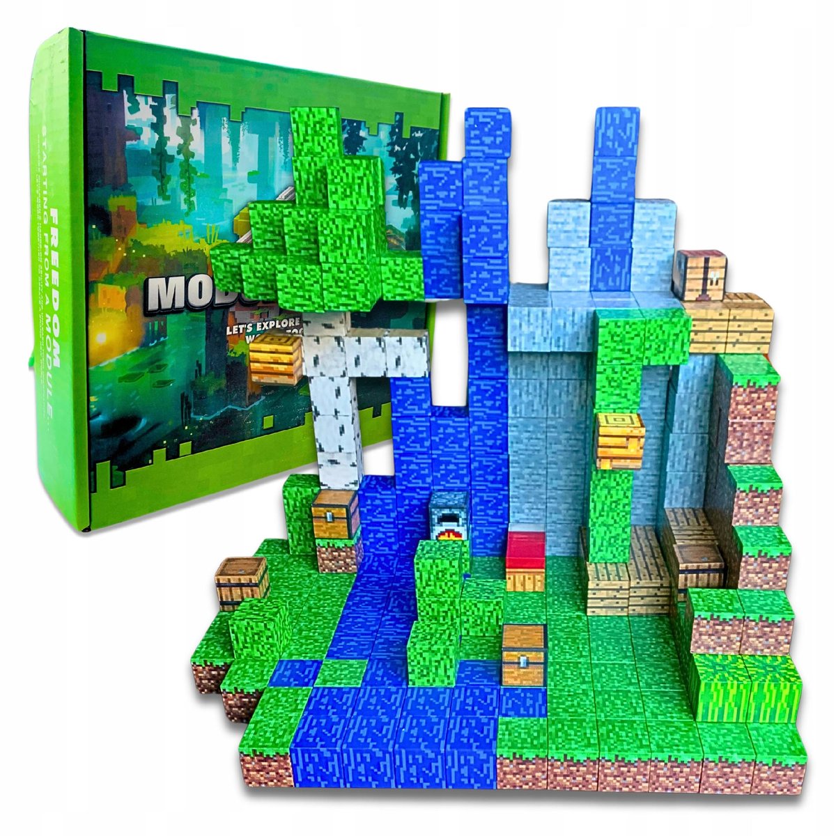 Klocki Magnetyczne Zestaw Klocków Edukacyjnych Na Magnes 300 SZT + LUDZIKI