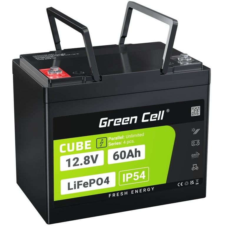 Green Cell CUBE Akumulator LiFePO4 60Ah 12.8V 768Wh LFPGC12V60AH