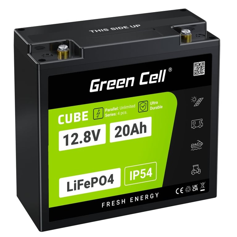 Green Cell CUBE akumulator LiFePO4 20Ah 12.8V 256Wh LFPGC12V20AH