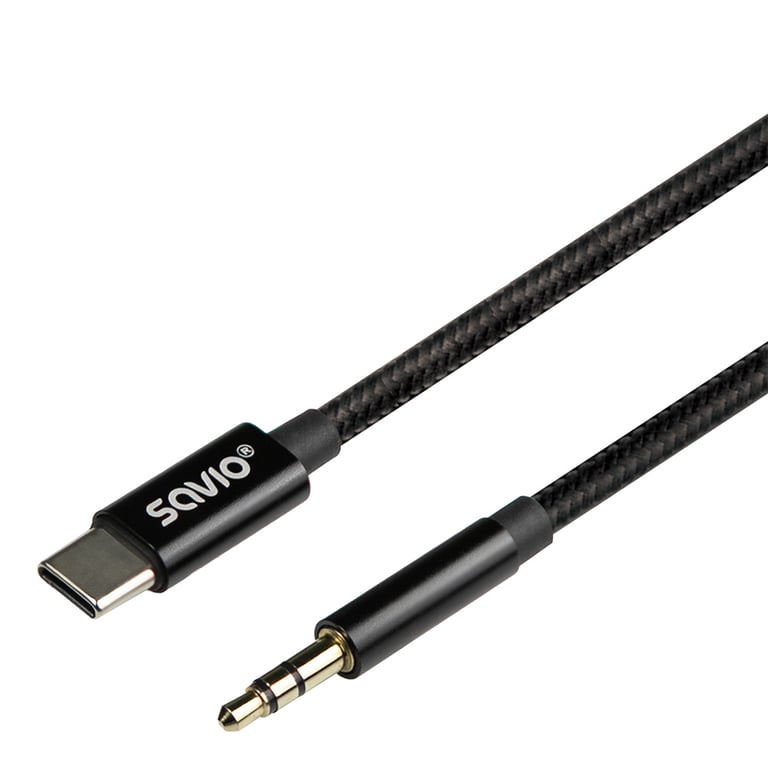 Savio CL-187 kabel audio 1 m Czarny