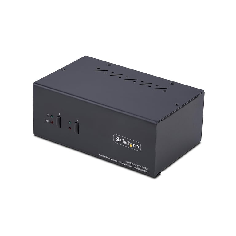 StarTech.com P2ADDH462-KVM-SWITCH przełącznik KVM Czarny P2ADDH462-KVM-SWITCH