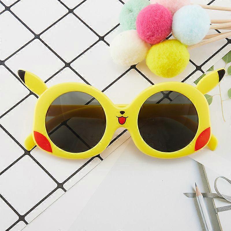 SQCLV Okulary dziecięce moda mocny okrągły klips na twarz pełna ramka wygodne okulary okulary przeciwsłoneczne dla dzieci kreskówka Pikachu