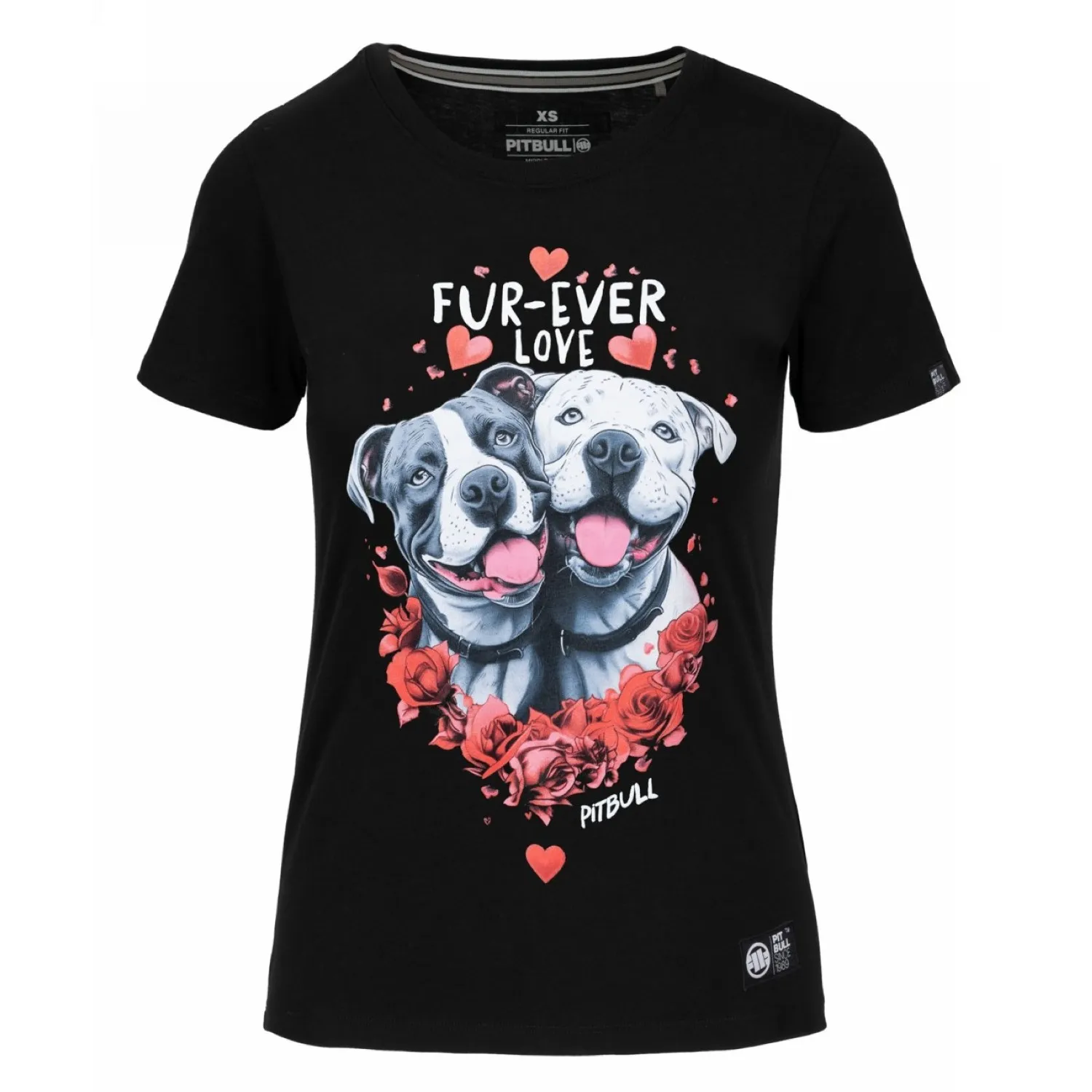 PITBULL KOSZULKA damska 190 Regular Series Fur-Ever Love '25 - Czarna  (32)
