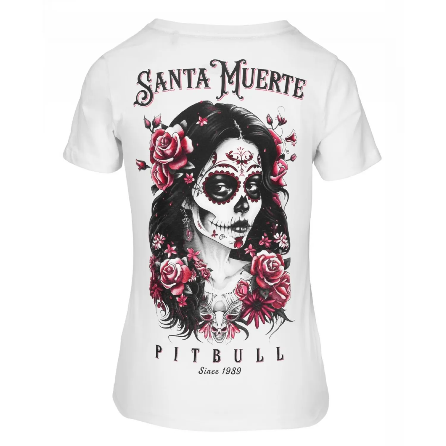 PITBULL KOSZULKA damska 190 Regular Series Santa Muerte Rose '25 - Biała  (38)