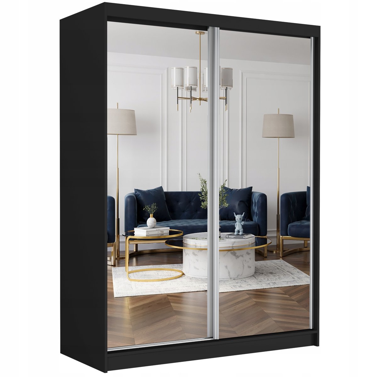 Szafa przesuwna Rivano II 150 cm z lustrami