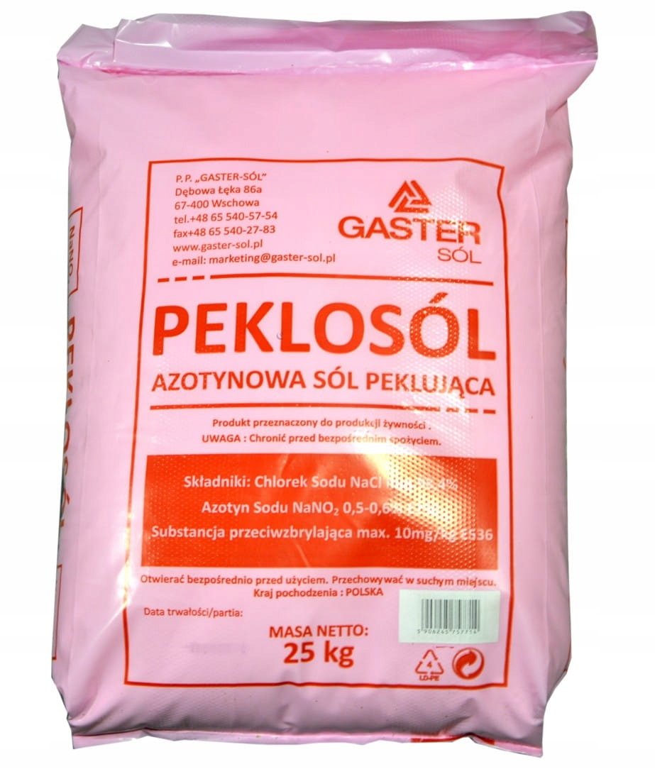 PEKLOSÓL sól do peklowania peklowa peklująca 25KG