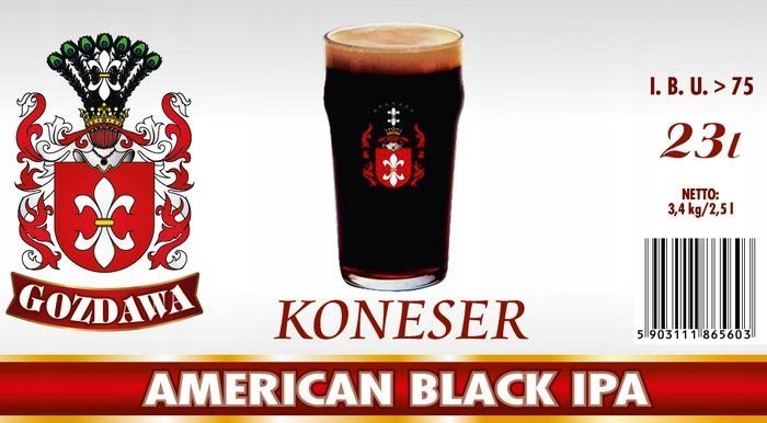 GOZDAWA KONESER AMERICAN BLACK IPA 3,4kg 23L piwo