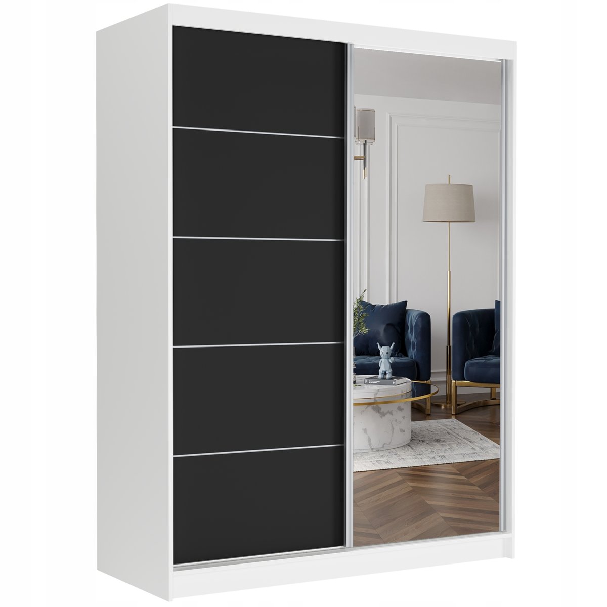 Szafa przesuwna Rivano I 150 cm z lustrem