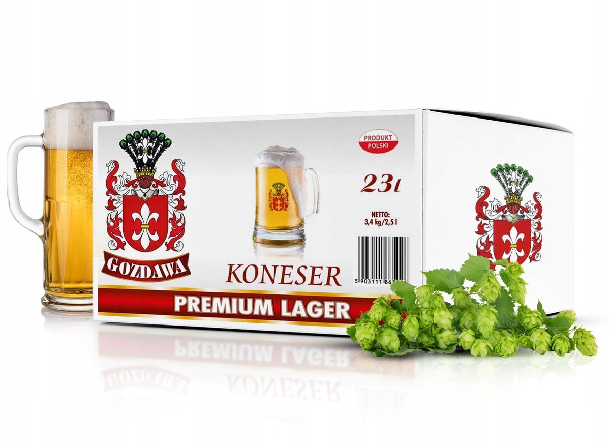 Brewkit GOZDAWA KONESER PREMIUM LAGER 23L deptana