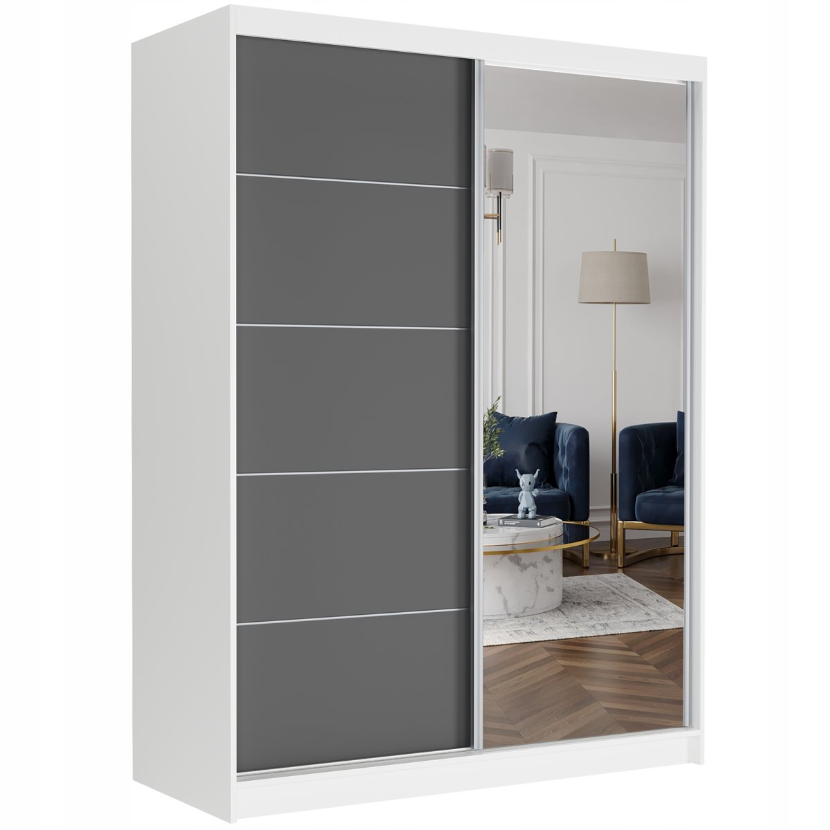 Szafa przesuwna Rivano I 150 cm z lustrem