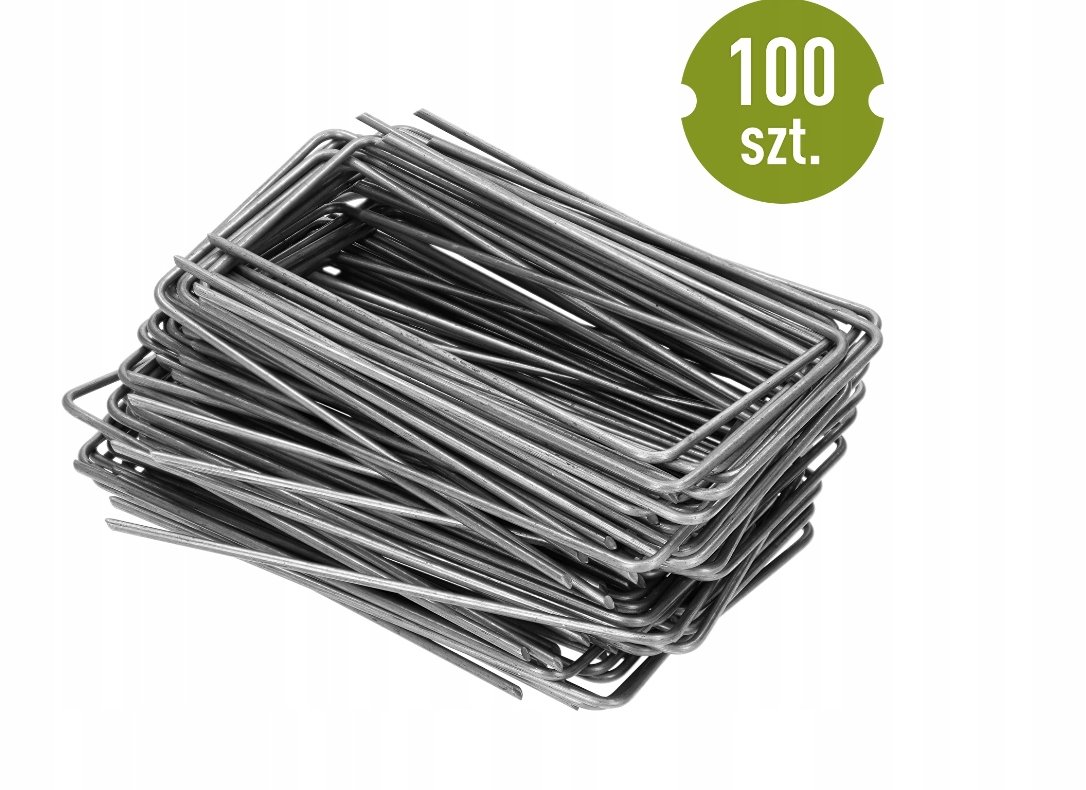 SZPILKI do AGROWŁÓKNINY typu U nierdzewiejące 100szt 722902