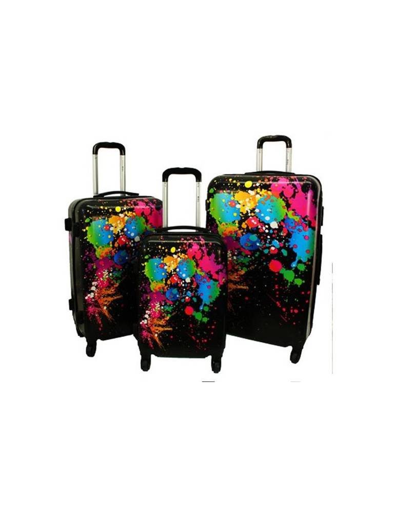 Zestaw 3 walizek KEMER RGL PRINT CIAPKI Multikolor