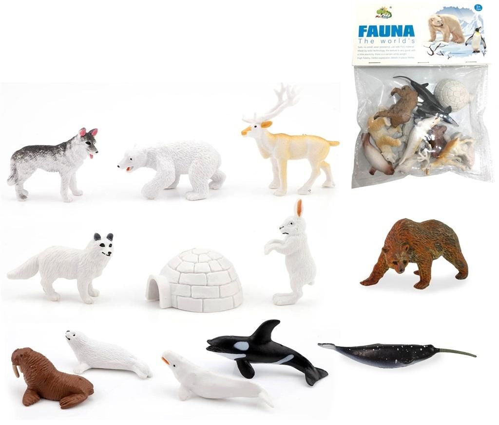 Zwierzęta zoo polarne 12szt - figurka