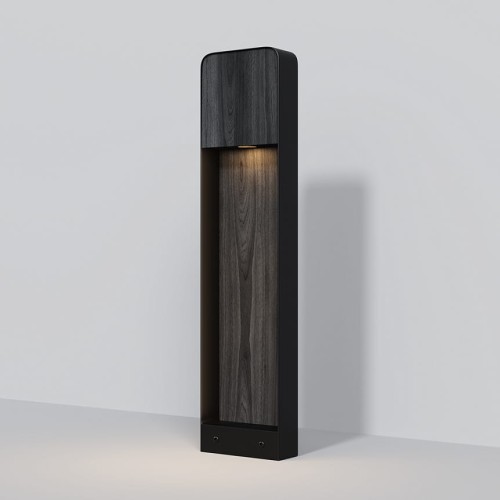 Porte H68 lampa ogrodowa LED 7W 3000K czarne drewno O481FL-L7BWD3K