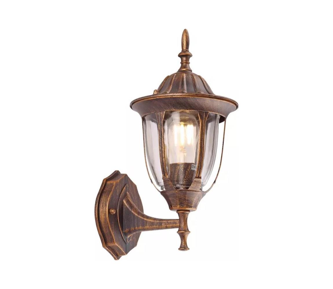 TK Lighting Kinkiet zewnętrzny MANOEL 1xE27/15W/230V IP44 brązowa patyna