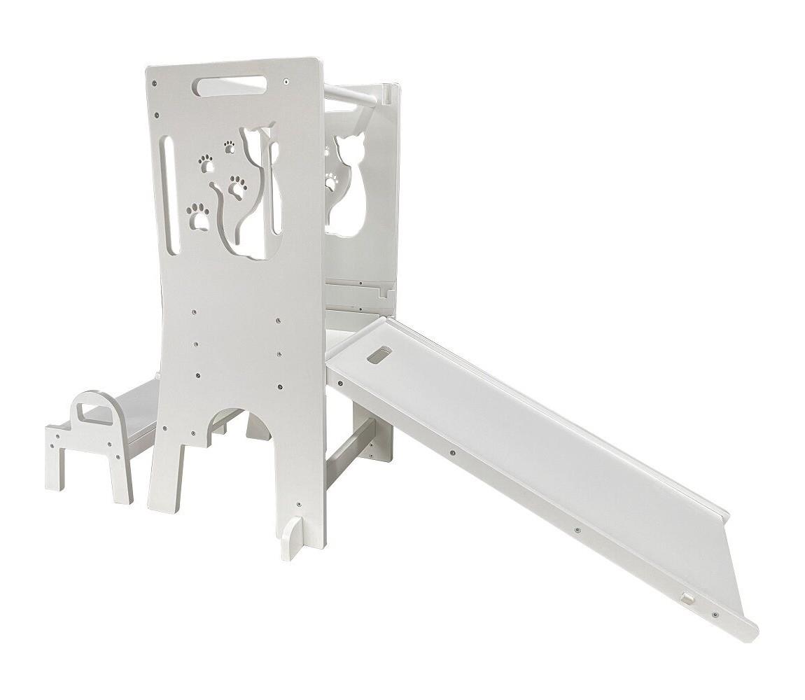 2Kids Toys - Wieża edukacyjna Kot ze zjeżdżalnią i tablicą