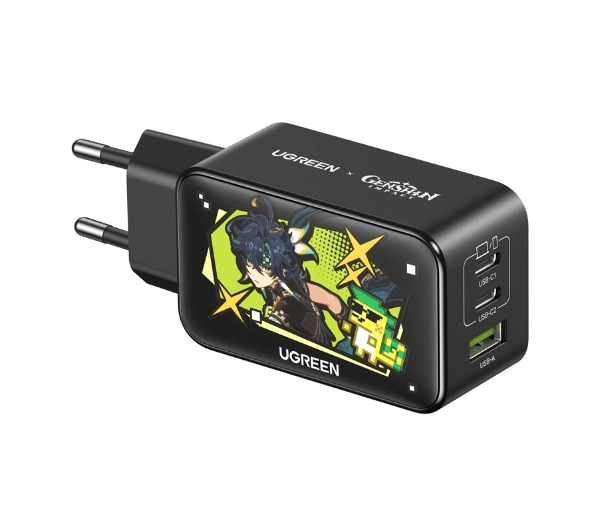 UGREEN CD244 Genshin Impact Series 65W GaN USB + 2x USB-C Czarny