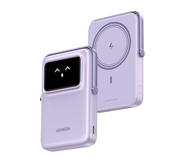 UGREEN UNO PB572 Magnetyczny 10000mAh Qi 7,5W Fioletowy