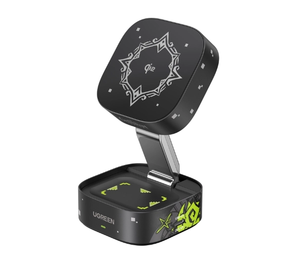 UGREEN Qi2 2w1 W702 Genshin Impact Series do Iphone, AirPods, 25W + kabel USB-C 1m Czarny