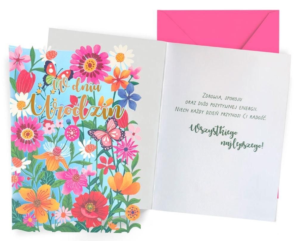 Karnet Urodziny - artykuł papierniczy