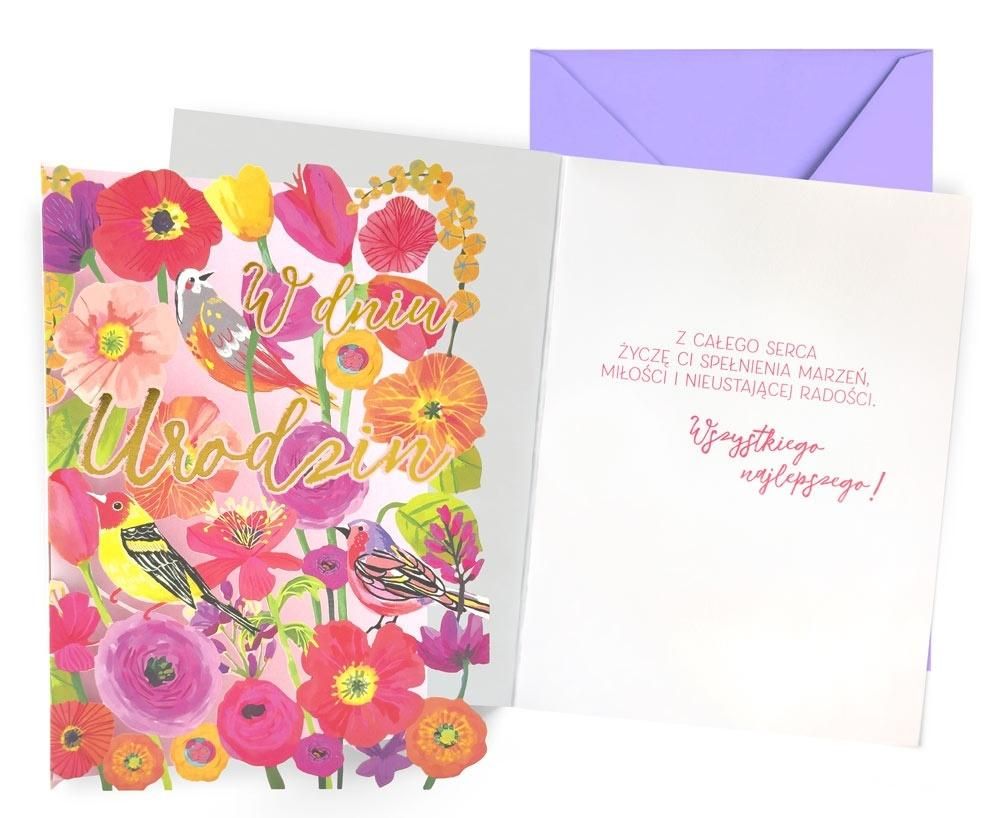 Karnet Urodziny - artykuł papierniczy