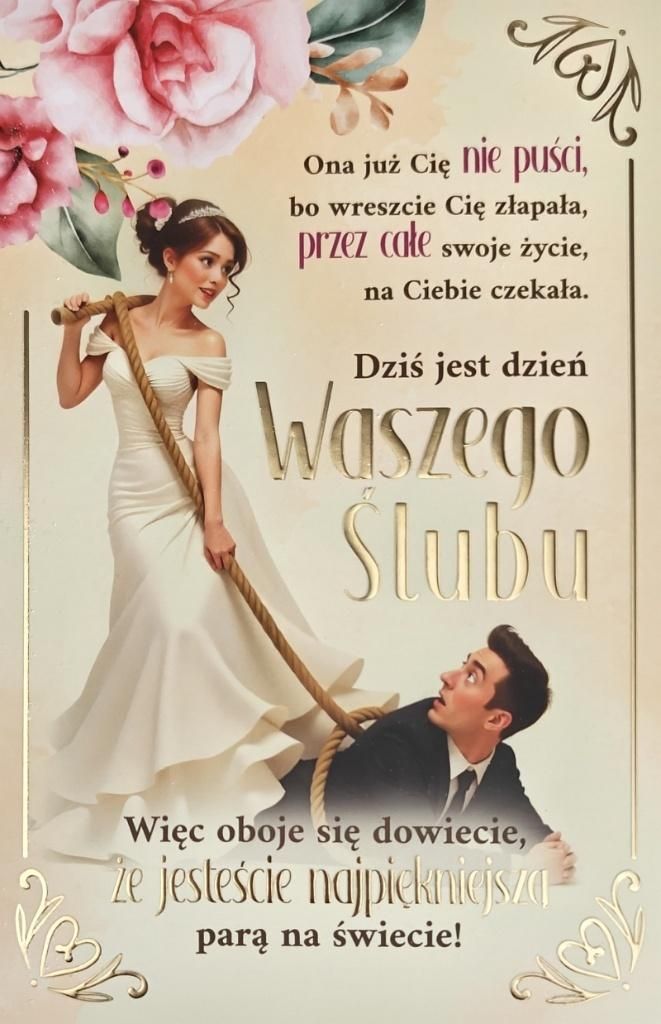 Karnet Ślub - artykuł papierniczy
