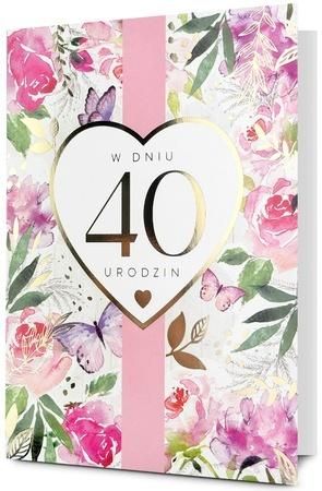 Karnet B6 Urodziny 40 - artykuł papierniczy