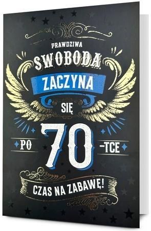 Karnet B6 Urodziny 70 - artykuł papierniczy