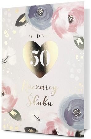 Karnet B6 Rocznica ślubu 50 - artykuł papierniczy
