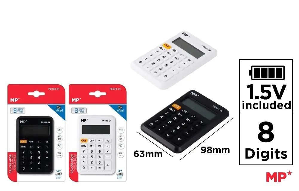 Mp Main Paper Kalkulator kieszeniowy 6,3x9,8cm Mix