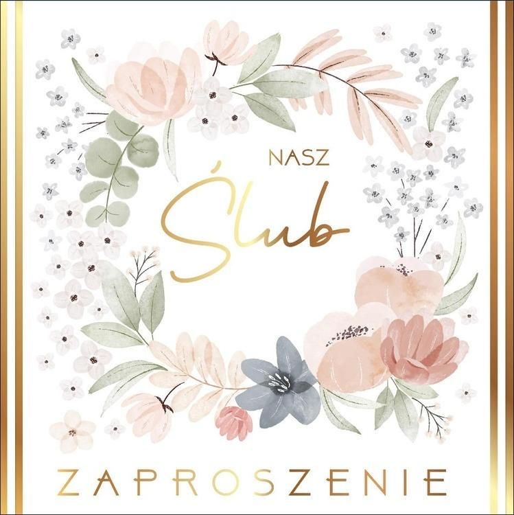 Zaproszenie Ślub - artykuł papierniczy