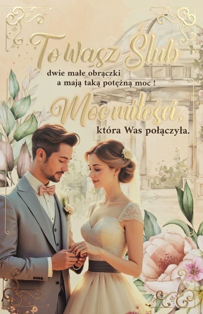 Karnet Ślub - artykuł papierniczy