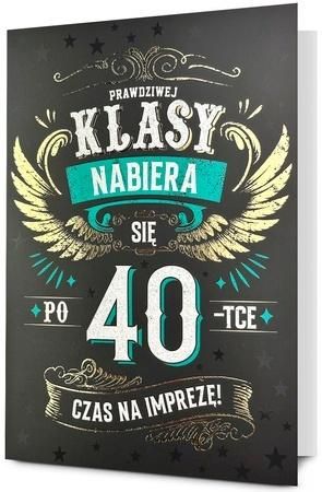Karnet B6 Urodziny 40 - artykuł papierniczy