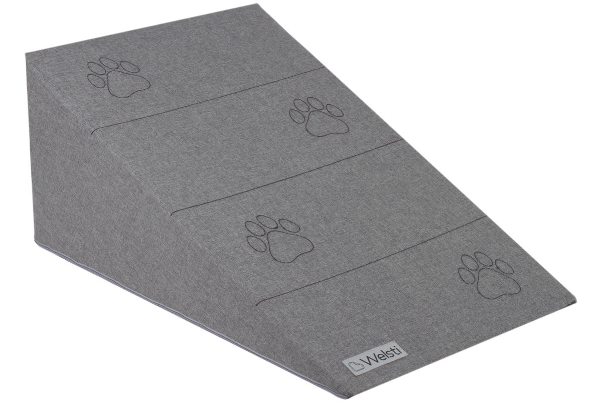Rampa dla psa 30 cm ciemna szara w łapki
