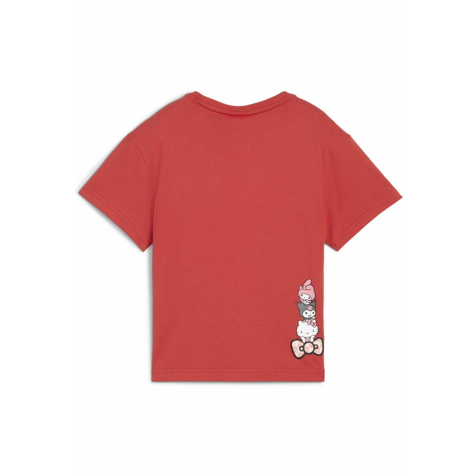 Dziecięca luźna koszulka PUMA x HELLO KITTY AND FRIENDS z grafiką PUMA Red Fire