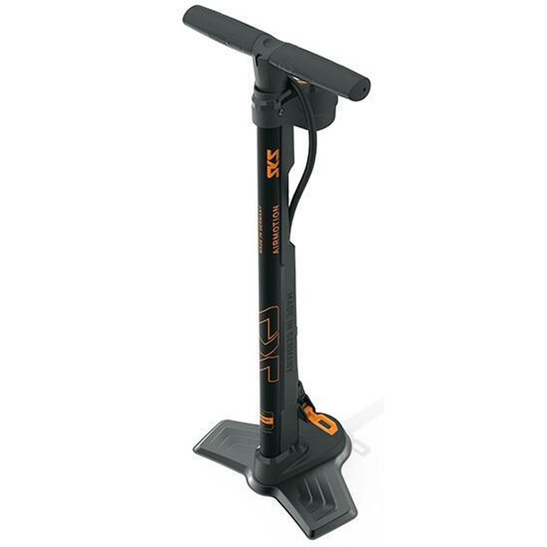 Pompka podłogowa serwis. SKS AIRMOTION 12.0 (multi) z manometrem AV DV FV, czarna