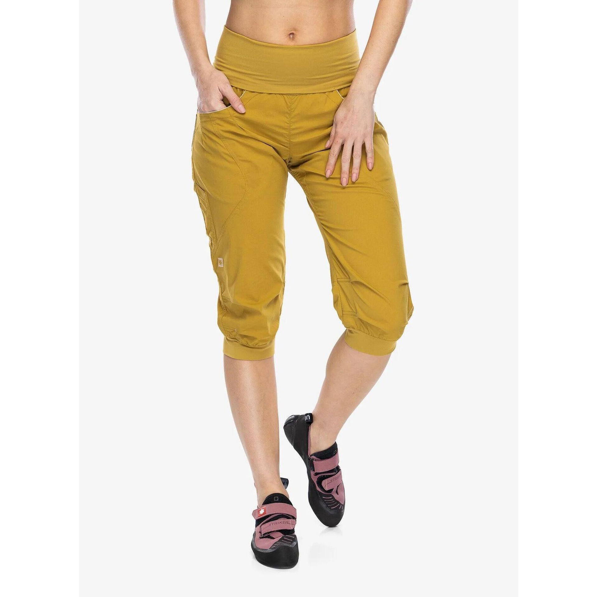 Spodenki wspinaczkowe damskie Ocun Noya Shorts - yellow dried tobacco