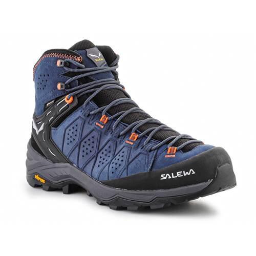 Buty trekkingowe męskie Salewa Alp Trainer 2 Mid GTX niebieskie 00-0000061382
