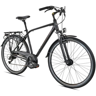 Rower trekkingowy INDIANA X-Road 3.0 M19 28 cali męski Czarno-brązowy