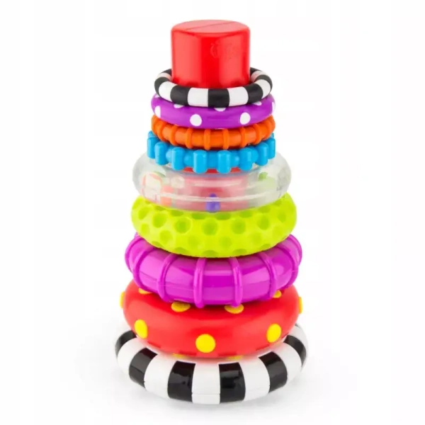 Zabawka sensoryczna Sassy Ring Stacker 9 elementów