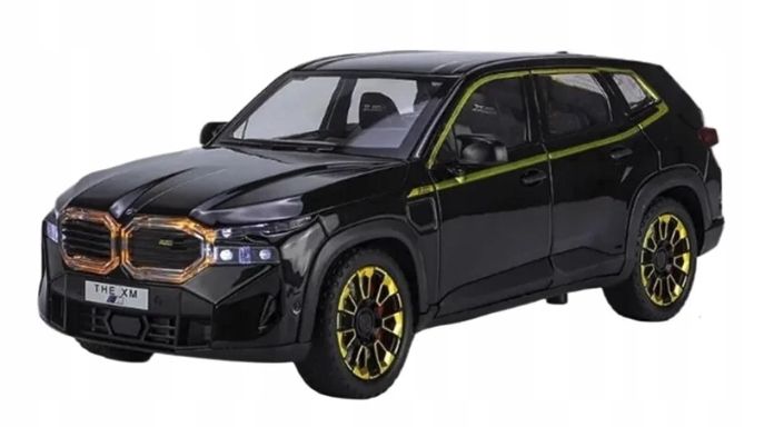 Bmw Xm Suv Metalowy Model Samochodu 1:24 Dźwięk Światło Czarny Black