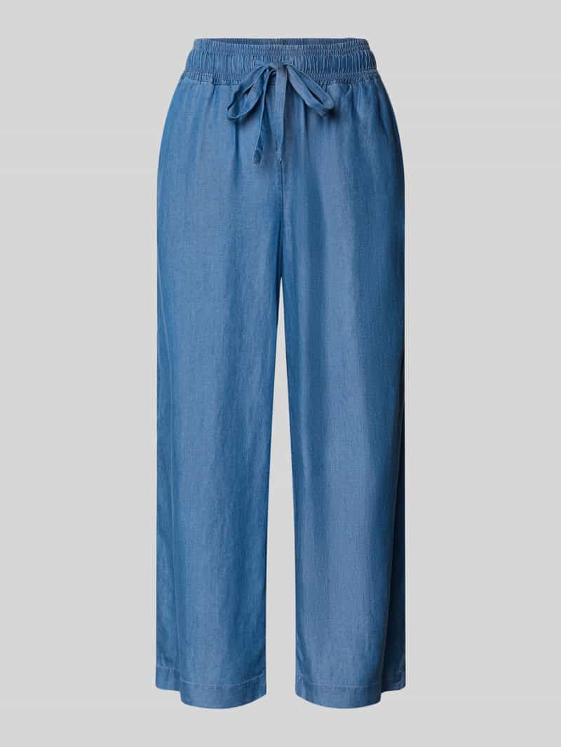 Spodnie materiałowe o kroju straight fit z czystego lyocellu model ‘Liv’