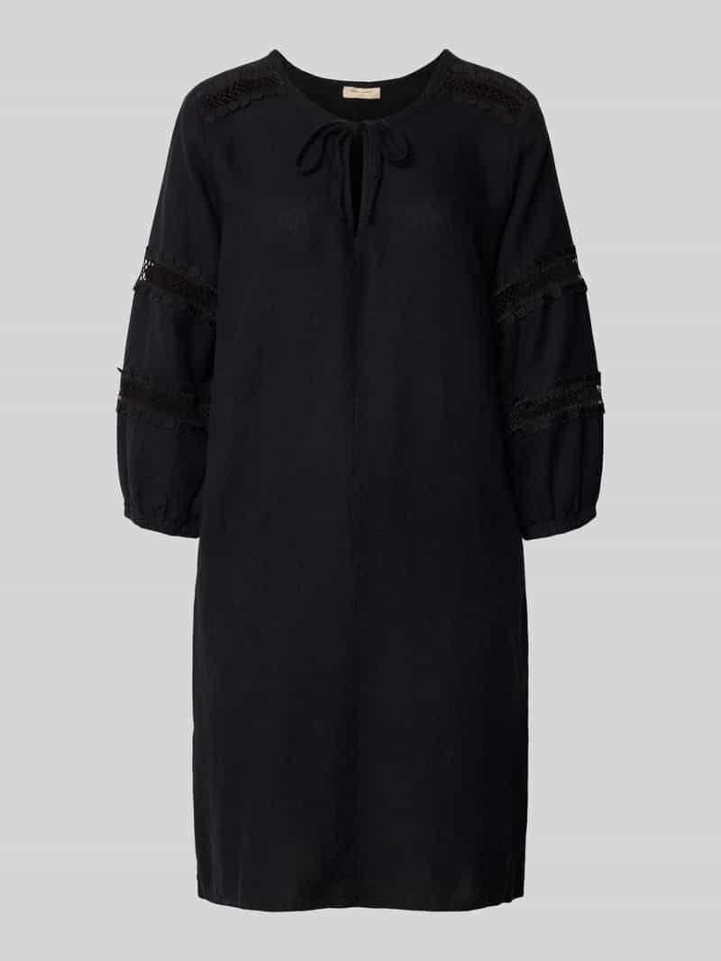 Sukienka lniana o długości do kolan z mieszanki wiskozy i lnu model ‘Laluna’