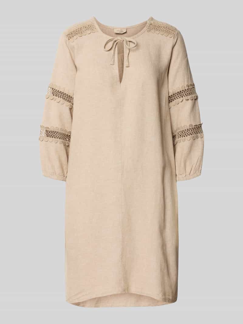 Sukienka lniana o długości do kolan z mieszanki wiskozy i lnu model ‘Laluna’