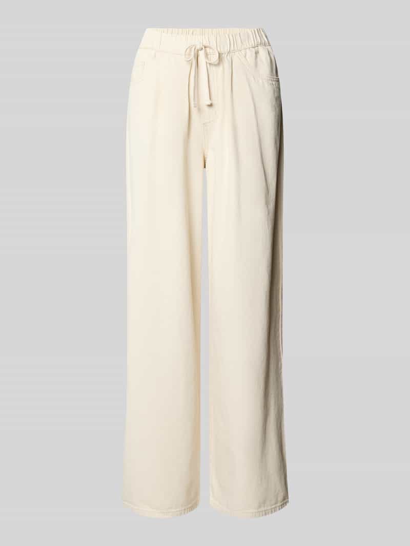 Jeansy z szeroką nogawką z czystej bawełny model ‘VALERIA’